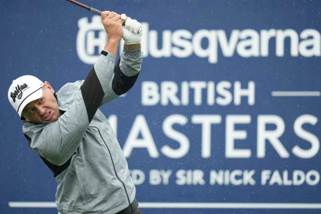 SUTTON COLDFIELD, ENGLAND - AUG 27: Daniel Van Tonder (RSA) plays from the second tee during Round 1 at the 2026 Husqvarna British Masters at The Belfry, Sutton Coalfield on August 27, 2026 in Warwickshire, England The 2026 Husqvarna British Masters