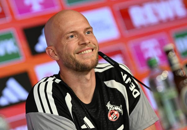 27.08.2026, xophax, Fussball 1.Bundesliga, 1.FC Koeln Geissbockheim , Gbh , Pressekonferenz vor dem ersten Bundesligaspiel gegen die TSG Hoffenheim. Trainer Rene Wagner ( 1.FC Köln ) Köln *** August 27, 2026, xophax, Soccer, Bundesliga 1, 1. FC Köln Geissbockheim, Gbh, Press conference ahead of the first Bundesliga match against TSG Hoffenheim; Coach Rene Wagner, 1. FC Köln, Cologne