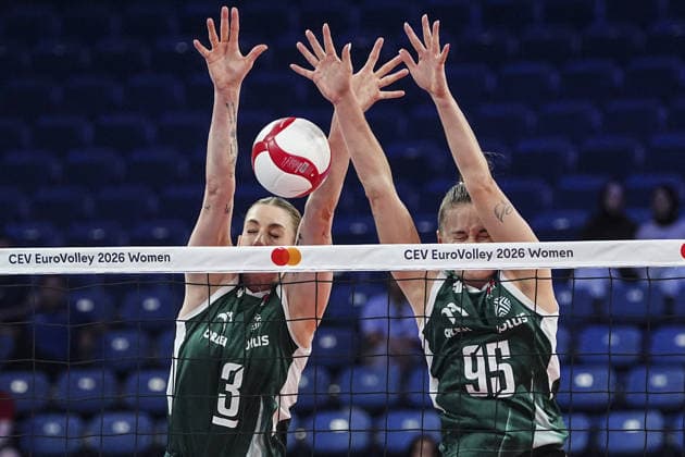 Poland v Germany - CEV EuroVolley 2026 ISTANBUL, TURKIYE - AUGUST 27: Magdalena Stysiak (3) and Magdalena Jurczyk (95) of Poland in action during the CEV EuroVolley 2026 Women Group A match between Poland and Germany at Sinan Erdem Dome in Istanbul, Turkiye on August 27, 2026. Agit Erdi Ulukaya Anadolu Istanbul Turkey. Editorial use only. Please get in touch for any other usage.  Copyright: x2026xAnadoluxAgitxErdixUlukayax