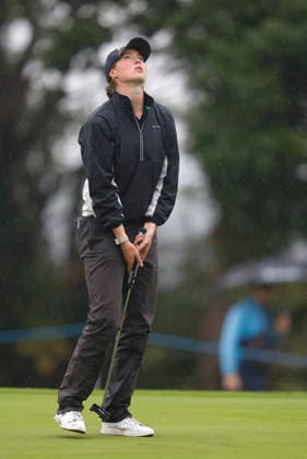 RECORD DATE NOT STATED 27th August 2026; The K Club, Straffan, County Kildare, Ireland: KPMG Womens Irish Open Golf, Round One; Esme Hamilton of England reacts to a missed putt on the 7th green PeterxFitzpatrick