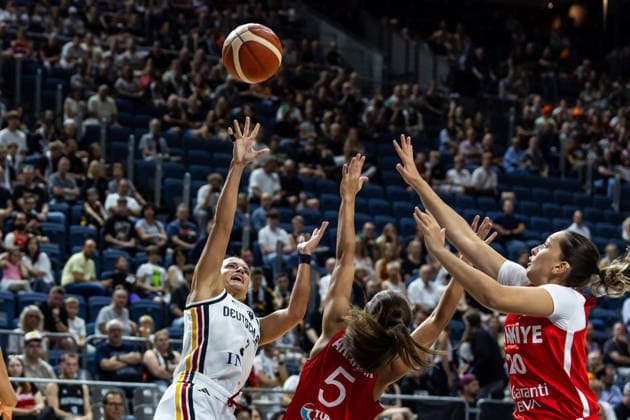 27.08.2026, GER, Testspiel, FIBA Women™s Basketball World Cup 2026 Köln, Deutschland-Türkei Alexandra Wilke (Deutschland, 3) Köln LANXESS arena Nordrhein-Westfalen Deutschland