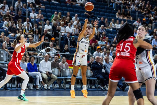 27.08.2026, GER, Testspiel, FIBA Women™s Basketball World Cup 2026 Köln, Deutschland-Türkei Alexandra Wilke (Deutschland, 3) Köln LANXESS arena Nordrhein-Westfalen Deutschland