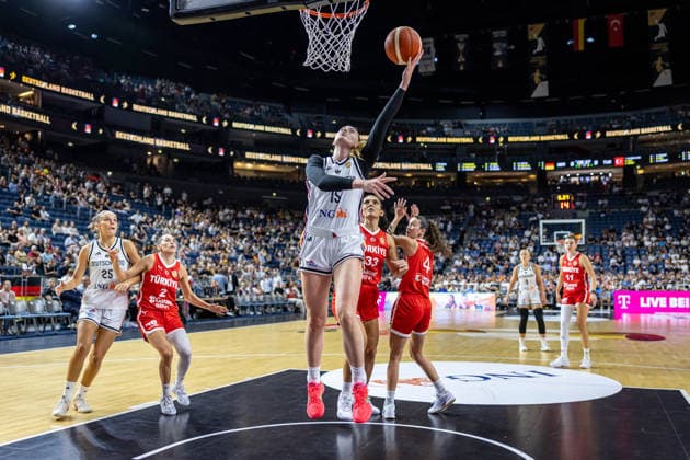 Basketball Köln 27.08.2026 Freundschaftsspiel Testspiel Deutschland (GER) - Türkei (TUR) Luisa Geiselsöder (Deutschland, No.15) Geiselsoder
