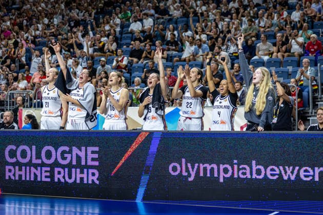 Basketball Köln 27.08.2026 Freundschaftsspiel Testspiel Deutschland (GER) - Türkei (TUR) Jubel Deutschland