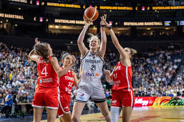 Basketball Köln 27.08.2026 Freundschaftsspiel Testspiel Deutschland (GER) - Türkei (TUR) Marie Gülich (Deutschland, No.21) Gulich