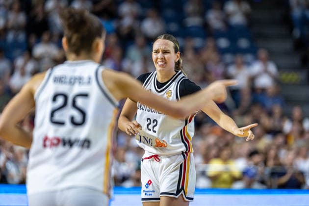 Basketball Köln 27.08.2026 Freundschaftsspiel Testspiel Deutschland (GER) - Türkei (TUR) Emily Bessoir (Deutschland, No.22)