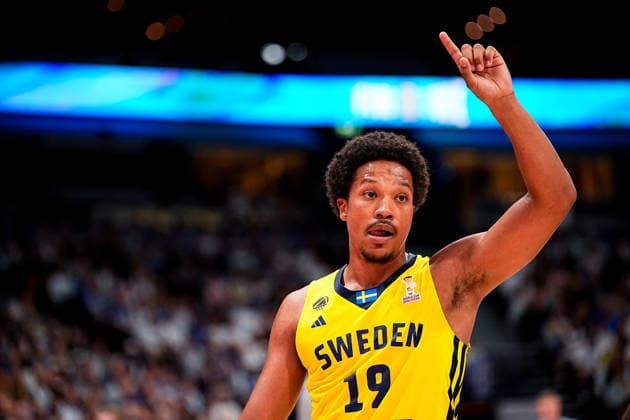 260827 Melwin Pantzar of Sweden during the FIBA World Cup Qualifier game between Finland and Sweden on August 27, 2026 in Helsinki. Photo: Kalle Parkkinen BILDBYRAN COP 211 XZ0245 basket basketball vm-kval kval fiba world cup qualifiers finland sverige sweden bbeng Copyright: KALLExPARKKINEN BB260827BB368