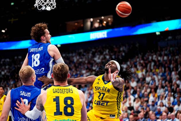 260827 Zaba Bangala of Sweden during the FIBA World Cup Qualifier game between Finland and Sweden on August 27, 2026 in Helsinki. Photo: Kalle Parkkinen BILDBYRAN COP 211 XZ0245 basket basketball vm-kval kval fiba world cup qualifiers finland sverige sweden bbeng Copyright: KALLExPARKKINEN BB260827BB373