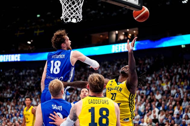 260827 Zaba Bangala of Sweden during the FIBA World Cup Qualifier game between Finland and Sweden on August 27, 2026 in Helsinki. Photo: Kalle Parkkinen BILDBYRAN COP 211 XZ0245 basket basketball vm-kval kval fiba world cup qualifiers finland sverige sweden bbeng Copyright: KALLExPARKKINEN BB260827BB374