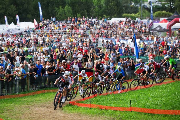 2026 UCI Mountain Bike World Championships Picture by Ed Sykes SWpix.com - 27 08 2026 - Cycling - 2026 UCI Mountain Bike World Championships - Val di Sole, Trentino, Italy - Cross-country Short Track (XCO) - Women Elite - Ronja Blochlinger (Switzerland) Copyright: x xSWpix.comx(t axPhotographyxHubxLtd)xEdxSykes SWpix.comx SWP-3030-20106