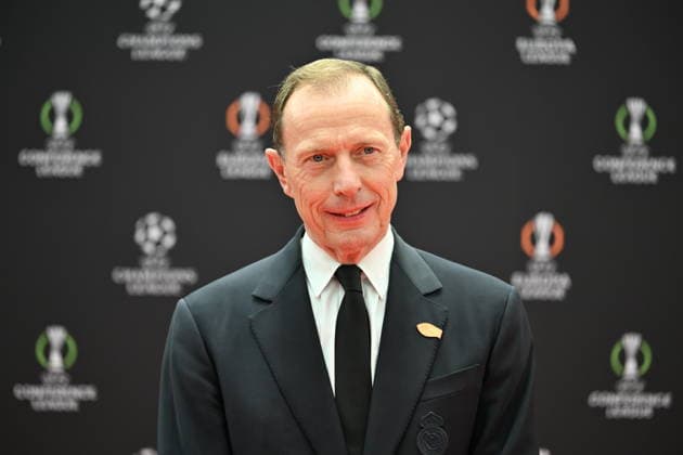 UEFA Champions League 2026-2027 League Phase Draw MONACO, MONACO - AUGUST 27: Spanish former professional footballer Emilio Butragueno poses for a photo prior to the draw ceremony for the league phase of the 2026-2027 UEFA Champions League football tournament at the Grimaldi Forum in Monaco on August 27, 2026. Mustafa Yalcin Anadolu Monaco Monaco. Editorial use only. Please get in touch for any other usage.  Copyright: x2026xAnadoluxMustafaxYalcinx