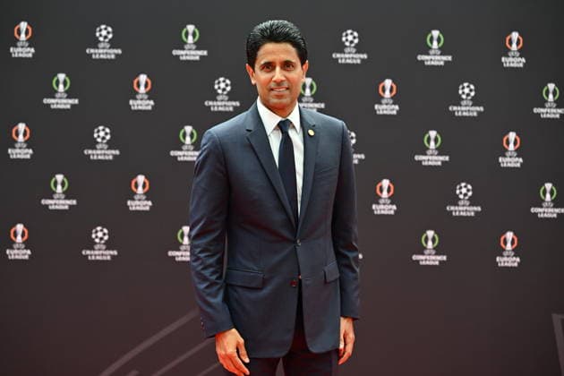 UEFA Champions League 2026-2027 League Phase Draw MONACO, MONACO - AUGUST 27: Chairperson of beIN Media Group and Qatar Sports Investments, and Paris Saint Germain s Qatari president Nasser Al-Khelaifi poses for a photo prior to the draw ceremony for the league phase of the 2026-2027 UEFA Champions League football tournament at the Grimaldi Forum in Monaco on August 27, 2026. Mustafa Yalcin Anadolu Monaco Monaco. Editorial use only. Please get in touch for any other usage.  Copyright: x2026xAnadoluxMustafaxYalcinx