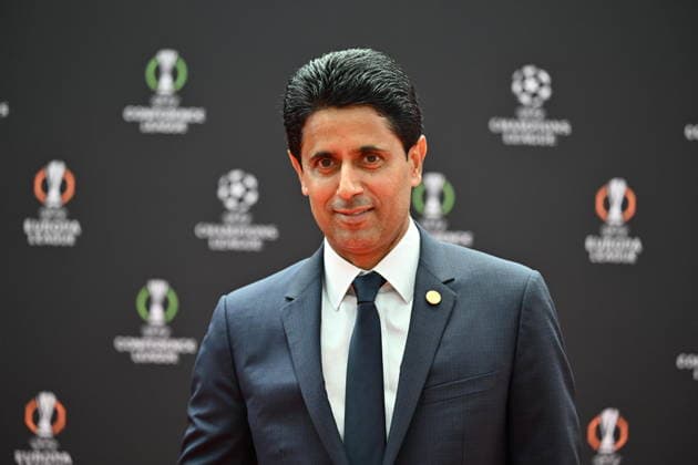 UEFA Champions League 2026-2027 League Phase Draw MONACO, MONACO - AUGUST 27: Chairperson of beIN Media Group and Qatar Sports Investments, and Paris Saint Germain s Qatari president Nasser Al-Khelaifi poses for a photo prior to the draw ceremony for the league phase of the 2026-2027 UEFA Champions League football tournament at the Grimaldi Forum in Monaco on August 27, 2026. Mustafa Yalcin Anadolu Monaco Monaco. Editorial use only. Please get in touch for any other usage.  Copyright: x2026xAnadoluxMustafaxYalcinx