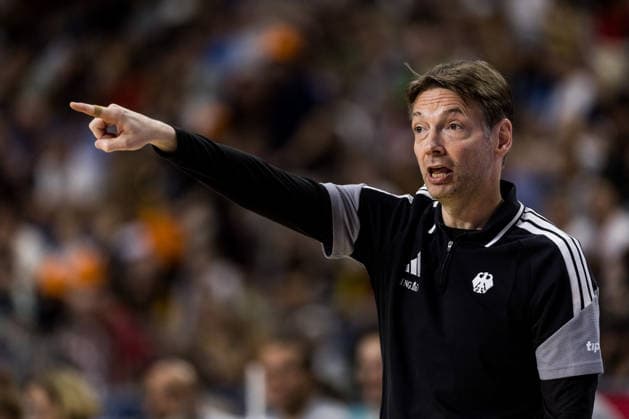 COLOGNE, GERMANY - AUGUST 27: Olaf Lange (Head Coach Germany) gestures during a friendly match between Germany vs. Tuerkiye at Lanxess arena on August 27, 2026 in Cologne, Germany. North Rhine Westphalia Germany Copyright: xSteffiexWunderlx