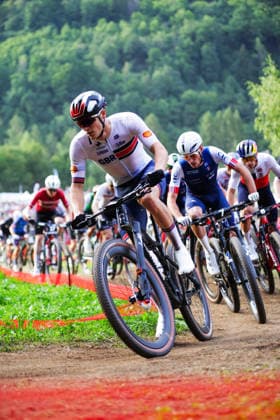 2026 UCI Mountain Bike World Championships Picture by Ed Sykes SWpix.com - 27 08 2026 - Cycling - 2026 UCI Mountain Bike World Championships - Val di Sole, Trentino, Italy - Cross-country Short Track (XCC) - Men Elite - Charlie Aldridge (Great Britain) Copyright: x xSWpix.comx(t axPhotographyxHubxLtd)xEdxSykes SWpix.comx SWP-3030-20184