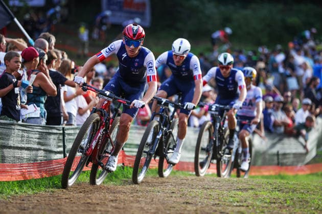 2026 UCI Mountain Bike World Championships Picture by Ed Sykes SWpix.com - 27 08 2026 - Cycling - 2026 UCI Mountain Bike World Championships - Val di Sole, Trentino, Italy - Cross-country Short Track (XCC) - Men Elite - Adrien Yves Claude Boichis (France) Copyright: x xSWpix.comx(t axPhotographyxHubxLtd)xEdxSykes SWpix.comx SWP-3030-20191