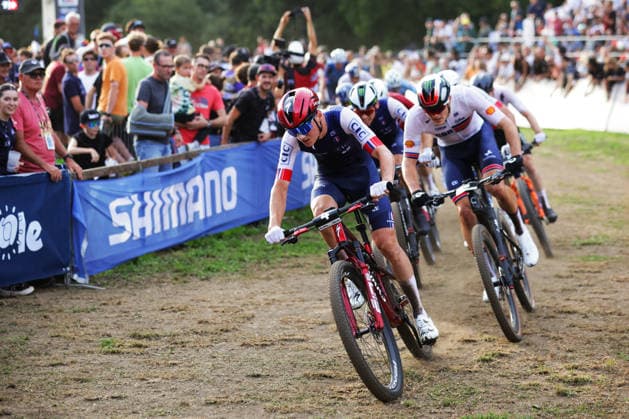 2026 UCI Mountain Bike World Championships Picture by Ed Sykes SWpix.com - 27 08 2026 - Cycling - 2026 UCI Mountain Bike World Championships - Val di Sole, Trentino, Italy - Cross-country Short Track (XCC) - Men Elite - Adrien Yves Claude Boichis (France) Copyright: x xSWpix.comx(t axPhotographyxHubxLtd)xEdxSykes SWpix.comx SWP-3030-20196