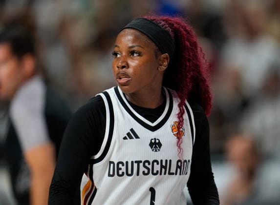Alexis Peterson (Deutschland, 1) GER, Basketball, Frauen Länderspiel, Deutschland vs Türkei, Freundschaftspiel, LANXESS arena, Köln, 27.08.2026 Foto: HMB Media Scott W. Coleman Köln LANXESS arena Nordrhein-Westfalen GER Copyright: xScottxW.xColemanx