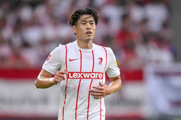 Yuito Suzuki (SC Freiburg) Looks on during the UEFA Conference League 2026 27 Play Off Round Second Leg match between Club Freiburg and Motherwell at Stadion am Wolfswinkel on August 27, 2026 in Freiburg, Germany. (Photo by Harry Langer DeFodi Images) -