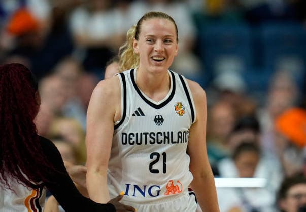 Marie Guelich (Deutschland, 21) reagiert. GER, Basketball, Frauen Länderspiel, Deutschland vs Türkei, Freundschaftspiel, LANXESS arena, Köln, 27.08.2026 Foto: HMB Media Scott W. Coleman Köln LANXESS arena Nordrhein-Westfalen GER Copyright: xScottxW.xColemanx
