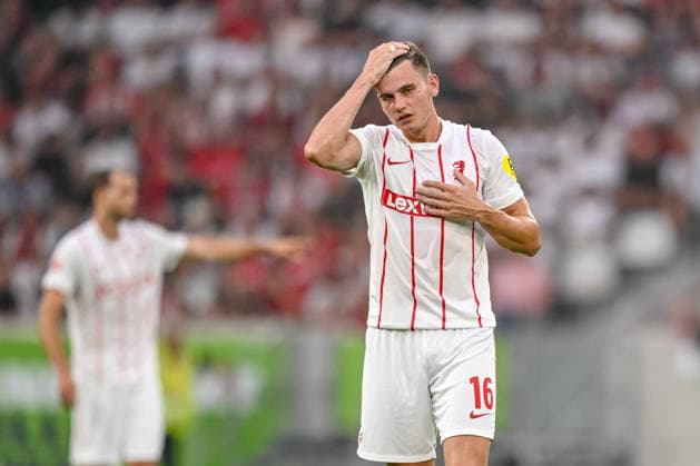 Yannik Engelhardt (SC Freiburg) gestures during the UEFA Conference League 2026 27 Play Off Round Second Leg match between Club Freiburg and Motherwell at Stadion am Wolfswinkel on August 27, 2026 in Freiburg, Germany. (Photo by Harry Langer DeFodi Images) -