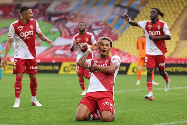 AS Monaco v Gornik Zabre - UEFA Conference League - Season 2026-2027 Monaco, Monaco, 27th August 2026. Paris Brunner of AS Monaco celebrates with team mate Mamadou Coulibaly after scoring to give the side a 1-0 lead during the AS Monaco vs Gornik Zabre UEFA Conference League match at Stade Louis II, Monaco. Picture credit should read: Jonathan Moscrop Monaco Stade Louis II Monaco