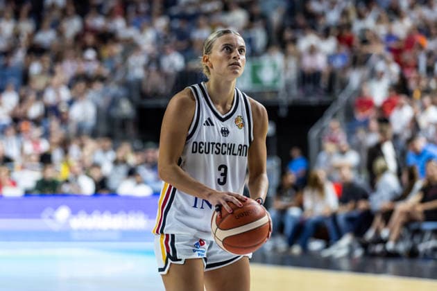 27.08.2026, GER, Testspiel, FIBA Women™s Basketball World Cup 2026 Köln, Deutschland-Türkei Alexandra Wilke (Deutschland, 3) bei einem Freiwurf Köln LANXESS arena Nordrhein-Westfalen Deutschland