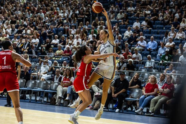 27.08.2026, GER, Testspiel, FIBA Women™s Basketball World Cup 2026 Köln, Deutschland-Türkei Clara Bielefeld (Deutschland, 25) Köln LANXESS arena Nordrhein-Westfalen Deutschland