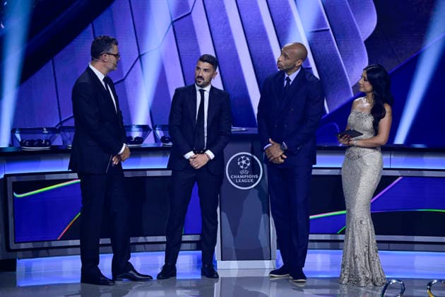 FOOTBALL : Tirage au sort UEFA Champions League - 27 08 2026 - Monaco David Villa and Thierry Henry - UEFA Champions League 2026 2027 draw on August 27, 2026 at the Grimaldi Forum in Monaco. MonacoMonaco  Copyright: xWilliamxCannarellax