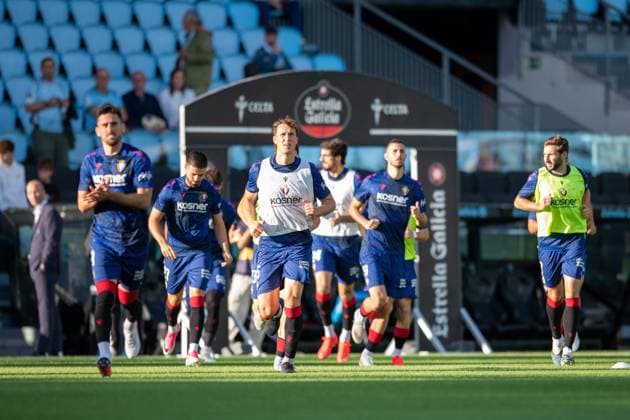ESP : RC Celta v CA Osasuna LaLiga EA Sports osasuna players warm up during LaLiga EA Sports between RC Celta v CA Osasuna on August 27, 2026 , played at ABANCA Balaidos Stadium , Spain Copyright: xLuisxLorenzox