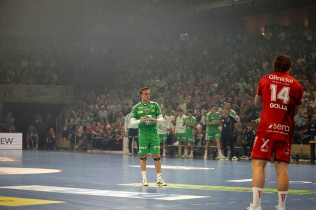 RECORD DATE NOT STATED Handball, 1. Handball-Bundesliga, Füchse Berlin - MT Melsungen (27.08.2026, Max-Schmeling-Halle, Berlin): 7 Meter - 15, Tobias Grondahl Handball, 1. Handball-Bundesliga, Füchse Berlin - MT Melsungen (27.08.2026, Max-Schmeling-Halle, Berlin): 7 Meter - 15, Tobias Grondahl Copyright: xBEAUTIFULxSPORTS E.Schneiderx