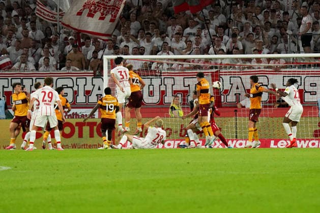 UEFA Conference-League-Qualifikation: SC Freiburg vs FC Motherwell, 27.08.2026 Kopfball zum 2:1 durch Igor MatanoviÄ‡ (SC Freiburg, 31) UEFA Conference-League-Qualifikation: SC Freiburg vs FC Motherwell, Europa-Park-Stadion, 27.08.2026 Copyright: xBEAUTIFULxSPORTS Boscox