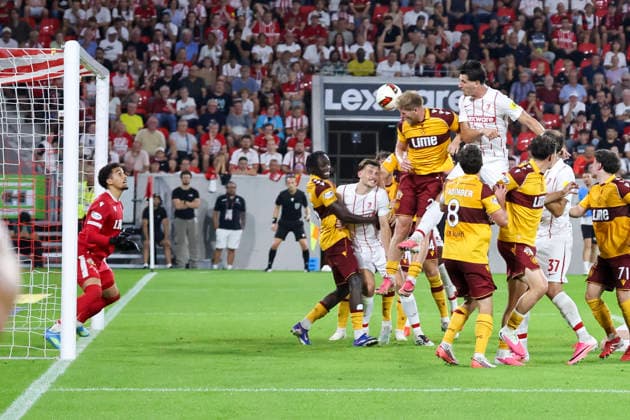 2:1 Tor fuer SC Freiburg durch Igor Matanovic (SC Freiburg, 31) , Deutschland, Fussball, UEFA Conference League, Play-offs, 2026 2027, SC Freiburg vs. Motherwell FC, 27.08.2026, Freiburg im Breisgau Europa-Park Stadion Deutschland Copyright: xGrantxHubbsx