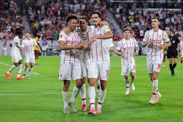 Torjubel SC Freiburg beim 2:1 durch Igor Matanovic (SC Freiburg, 31) , Deutschland, Fussball, UEFA Conference League, Play-offs, 2026 2027, SC Freiburg vs. Motherwell FC, 27.08.2026, Freiburg im Breisgau Europa-Park Stadion Deutschland Copyright: xGrantxHubbsx