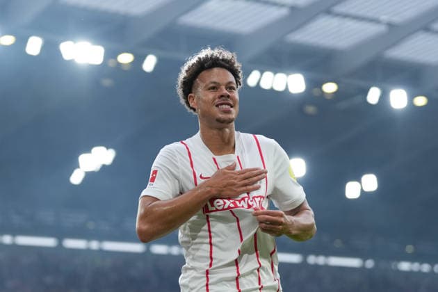 Derry Scherhant (SC Freiburg, 07) Torjubel, Emotionen, Torschuss, Abschluss, Torerfolg, Tor, Treffer , Deutschland, Fussball, UEFA Conference League, Play-offs, Rückspiel, 2026 2027, SC Freiburg vs. Motherwell FC, 27.08.2026, Europa-Park Stadion, Freiburg Freiburg Europa-Park Stadion Baden-Württemberg Deutschland Copyright: xArnexAmbergx