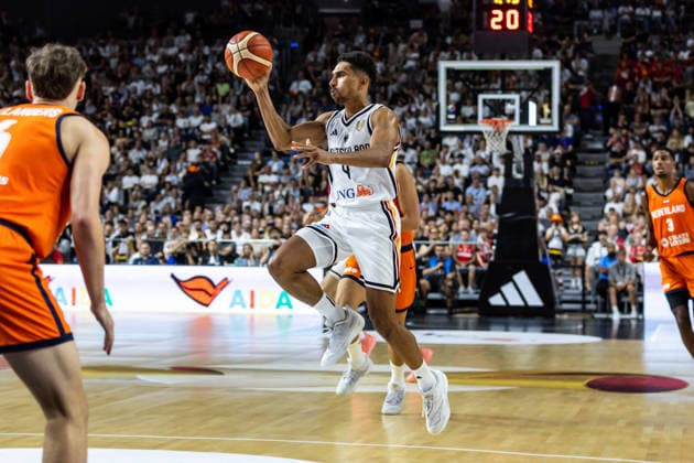 27.08.2026, GER, FIBA ‹Basketball World Cup 2027, European Qualifiers Köln, Deutschland-Türkei Maodo Lo (Deutschland, 4) Einzelaktion Aktion Köln LANXESS arena Nordrhein-Westfalen Deutschland