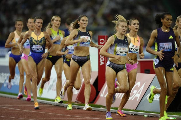 Zürich, Switzerland - August 27: Olivia Gürth - Olivia Gurth (GER), Gracie Hyde (USA), Alice Finot (FRA), Ilona Mononen (FIN) and Emma Coburn (USA) compete in the 3000m Steeplechase Women during the Wanda Diamond League Weltklasse Zürich at Stadion Letzigrund on August 27, 2026 in Zürich, Switzerland.  Copyright: xKjetilxWaberx xSPPx Sportspressphoto_SPR217235