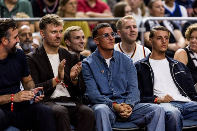 COLOGNE, GERMANY - AUGUST 27: Said and Malek el Mala (1. FC Koeln) courtside during a FIBA World Cup European Qualifiers match between Germany vs. Netherlands at Lanxess arena on August 27, 2026 in Cologne, Germany. North Rhine Westphalia Germany Copyright: xSteffiexWunderlx