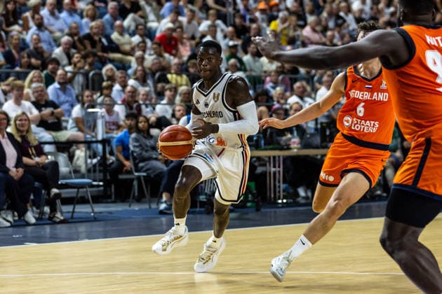 27.08.2026, GER, FIBA ‹Basketball World Cup 2027, European Qualifiers Köln, Deutschland-Türkei Dennis Schroeder (Deutschland, 17) Köln LANXESS arena Nordrhein-Westfalen Deutschland