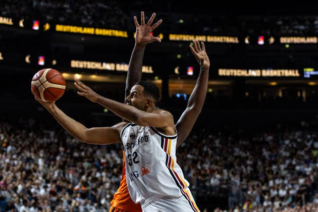 27.08.2026, GER, FIBA ‹Basketball World Cup 2027, European Qualifiers Köln, Deutschland-Türkei Johannes Thiemann (Deutschland, 32) Köln LANXESS arena Nordrhein-Westfalen Deutschland