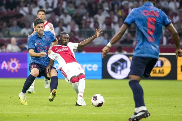 AMSTERDAM , 27-08-2026 , JohanCruijff ArenA , season 2026 2027 , UEFA Conference League play-off football . Match between Ajax and FC Sion, Picture shows Ajax player Jorthy Mokio Ajax - Sion  x206096613x Copyright: