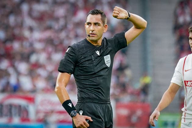 Deutschland: UEFA Conference-League-Qualifikation SC Freiburg vs FC Motherwell - Playoffs 2026 2027, Europa-Park Stadion (Freiburg): Schiedsrichter Andrea Colombo (Italien) Copyright: xJOERANxSTEINSIEKx