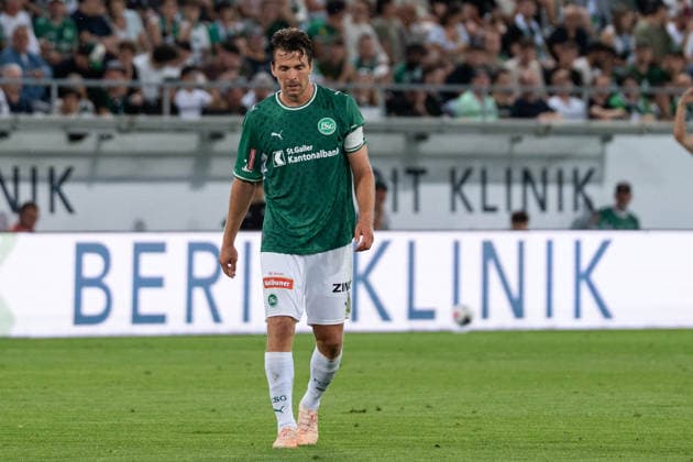 Fussball, UEFA Conference League Qualifikation: FC St. Gallen 1879 vs. FC Nordsjaelland, Donnerstag, 27.08.2026 (Berit Sitterstadion, St. Gallen, Schweiz); Lukas Görtler (16, FC St. Gallen) Copyright: xValentinxDomgjonix