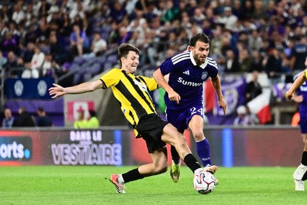 RSC Anderlecht v Kairat Almaty - UEFA Europa League ANDERLECHT, BELGIUM - AUGUST 27 : Llansana Enric midfielder of RSC Anderlecht in action during the UEFA Europa League 2026 27 play-off round second leg between RSC Anderlecht and Kairat Almaty on August 27, 2026 in Anderlecht, Belgium, 27 08 2026 Anderlecht Belgium  Copyright: xPeterxDexVoechtx