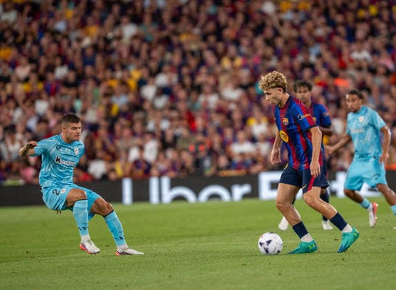 ESP: LaLiga EA Sports FC Barcelona, Barca v Athletic Bilbao Fermin Lopez of FC Barcelona in action during LaLiga EA Sports between FC Barcelona v Athletic Bilbao played at Spotify Camp Nou Stadium in Barcelona on August 27, 2026 in Spain Spain Futbol Copyright: xAgenciaxLOFx