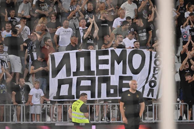 PARTIZAN vs GETAFE SUPPORTERS football Partizan vs Gefafe UEFA Conference League qualifications match at Partizan stadium, Belgrade 27.08.2026 Foto: FOOTBALL, UEFA CONFERENCE LEAGUE QUALIFICATIONS, PARTIZAN, GETAFE Belgrade Partizan stadium Serbia Copyright: xMarkoxMetlas xMNxPressx
