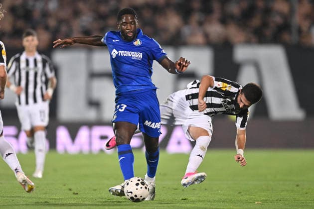 PARTIZAN vs GETAFE OREL MANGALA vs IGOR MILADINOVIC football Partizan vs Gefafe UEFA Conference League qualifications match at Partizan stadium, Belgrade 27.08.2026 Foto: FOOTBALL, UEFA CONFERENCE LEAGUE QUALIFICATIONS, PARTIZAN, GETAFE Belgrade Partizan stadium Serbia Copyright: xMarkoxMetlas xMNxPressx