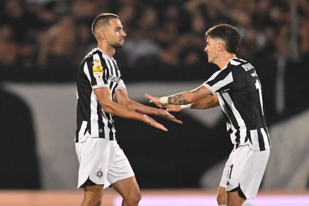 PARTIZAN vs GETAFE STEFAN MILIC and MILAN VUKOTIC football Partizan vs Gefafe UEFA Conference League qualifications match at Partizan stadium, Belgrade 27.08.2026 Foto: FOOTBALL, UEFA CONFERENCE LEAGUE QUALIFICATIONS, PARTIZAN, GETAFE Belgrade Partizan stadium Serbia Copyright: xMarkoxMetlas xMNxPressx