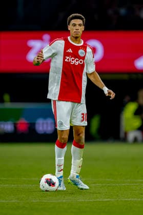 AMSTERDAM AFC Ajax Amsterdam defender Aaron Bouwman during the UEFA Conference League at the Johan Cruijff ArenA on 27 August 2026 in Amsterdam, the Netherlands. (Photo by DeFodi Images) -
