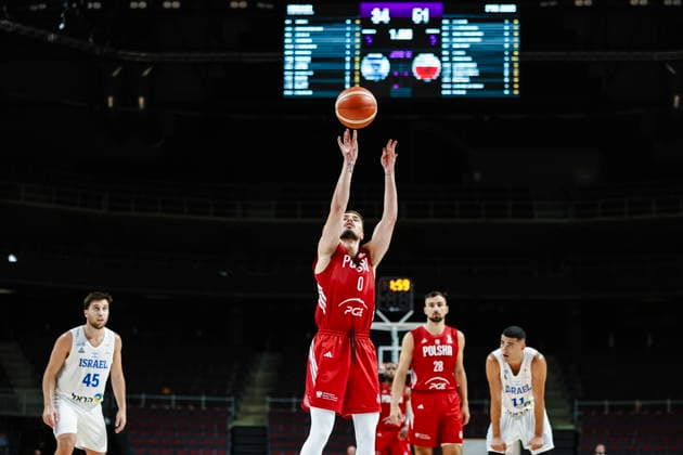 Ryga 27.08.2026 KOSZYKOWKA KOSZKADRA REPREZENTACJA POLSKI MECZ IZRAEL - POLSKA ELIMINACJE MISTRZOSTW SWIATA 2027 - - - MEN BASKETBALL POLISH national team, Nationalteam WORLD CUP SERIES QUALIFIERS GAME ISRAEL - POLAND NZ Andrzej Pluta , rzuty osobiste free throw , FOT. WOJCIECH FIGURSKI 058SPORT.PL NEWSPIX.PL --- newspix.pl  FOT. WOJCIECH FIGURSKI 058SPOR